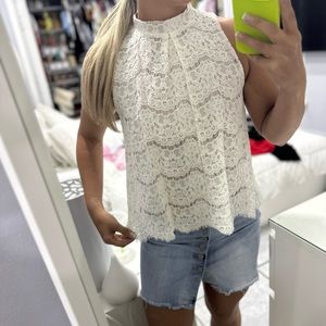 White lace blouse